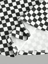 Young Girl Knit Plaid Square Collar Casual Dress